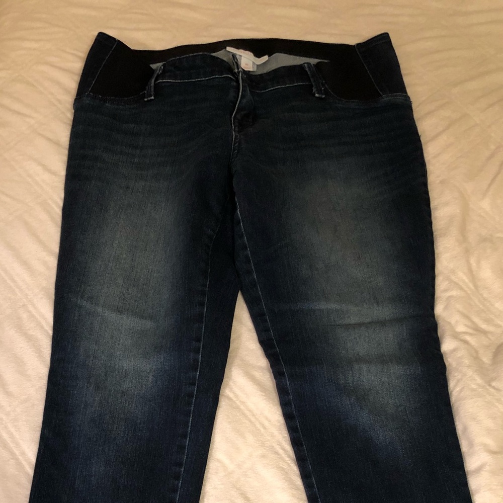 Maternity Inset Panel Jeggings - Dark Wash, size10